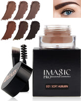 Eyebrows Gel Brow Pomade Set Waterproof, Tinted Brow Gel Cream with Brush, High-pigmented 24 Hour Long lasting, Smudge Proof &Sweat-proof, Eyebrow Pomade Filling & Shaping Brows for Women- Soft Auburn